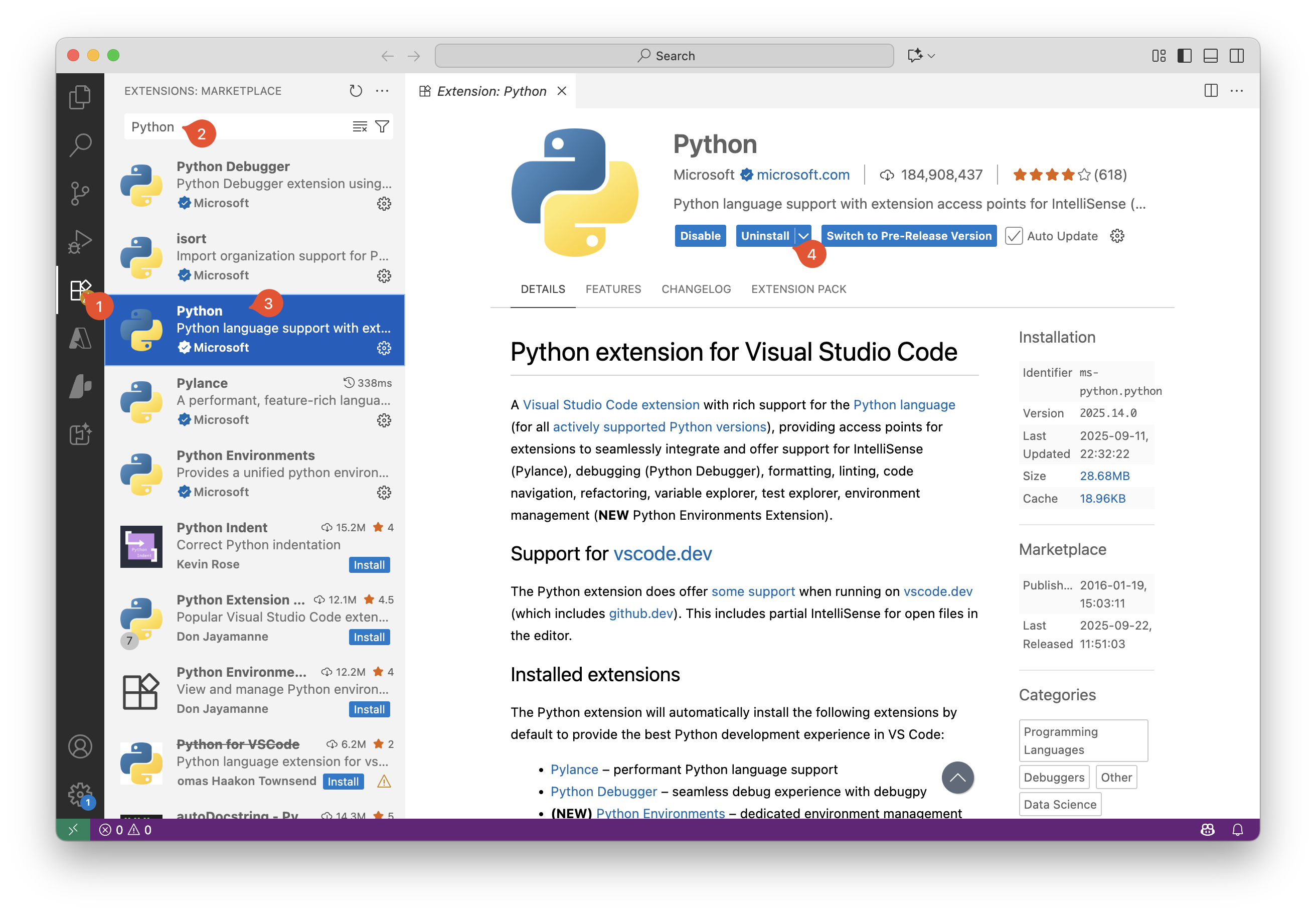 VS Code Python extension